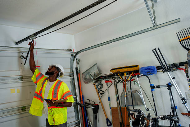 Professional Garage Door Panel Replacement technician working in Millstadt, IL